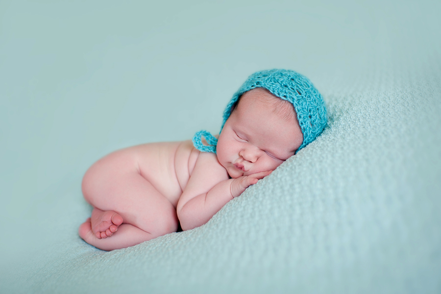 Newborn baby posing