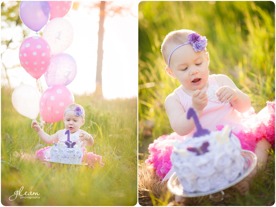 Outdoor cake smash photography