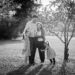 Black & White family photo at sunset in Northbrook IL